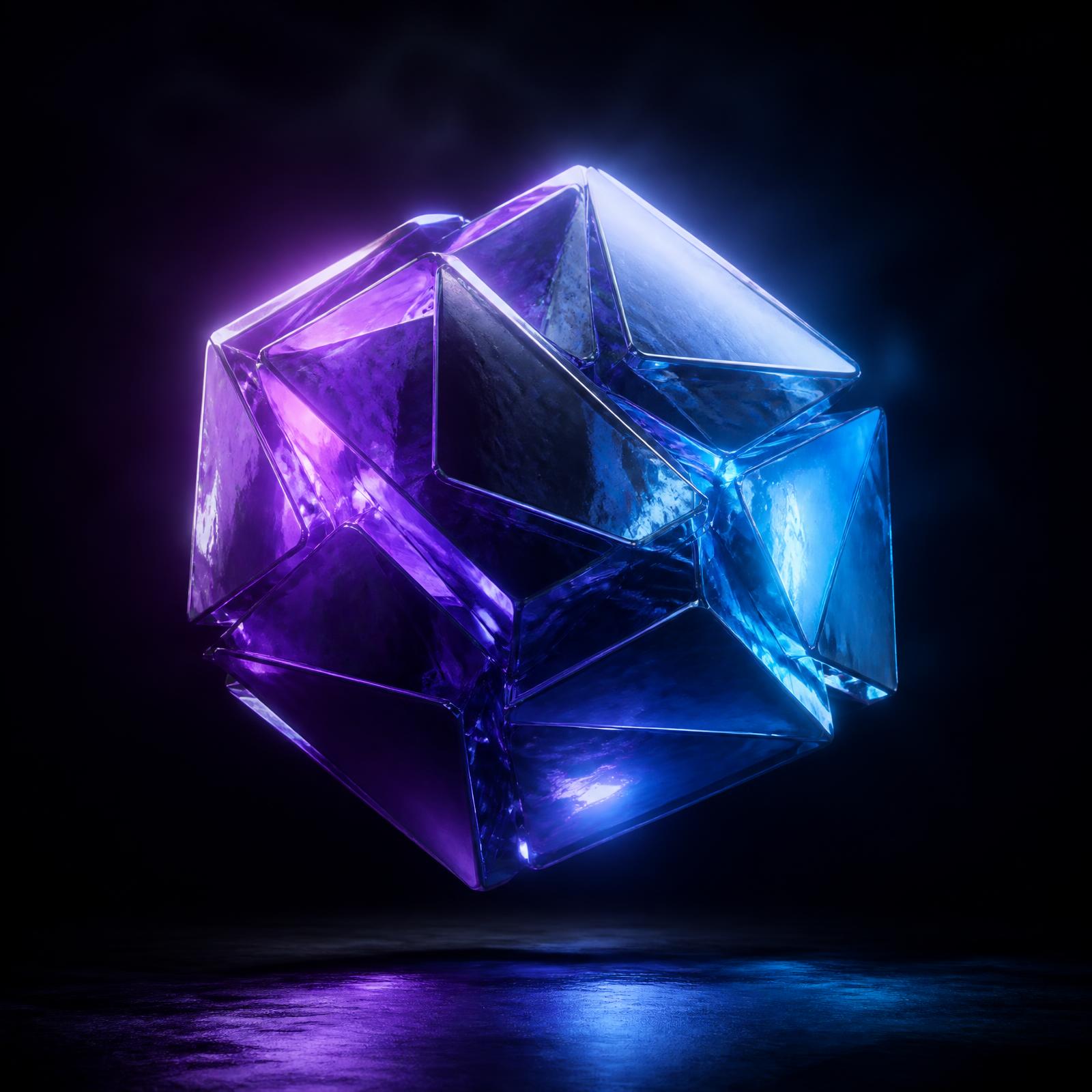 Abstract 3D render representing Digitex digital services in Larnaca, Cyprus